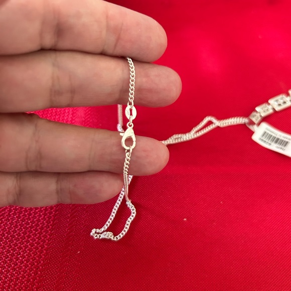 Diamond accent Sterling Silver Pendant and Necklace - Picture 10 of 11